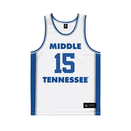 MTSU - NCAA Women's Basketball : Nicole Dominguez - White Basketball Jersey-0