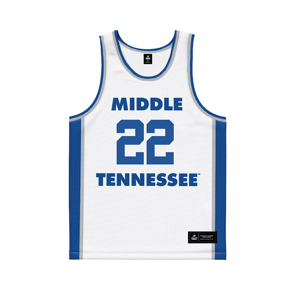 MTSU - NCAA Women's Basketball : Macie Phifer - White Basketball Jersey-0