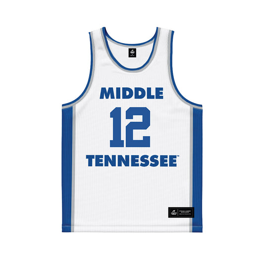 MTSU - NCAA Women's Basketball : Blair Baugus - White Basketball Jersey-0