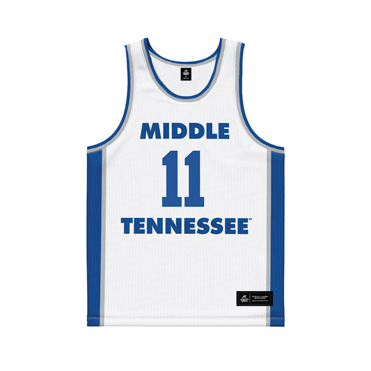 MTSU - NCAA Women's Basketball : Emily Monson - White Basketball Jersey