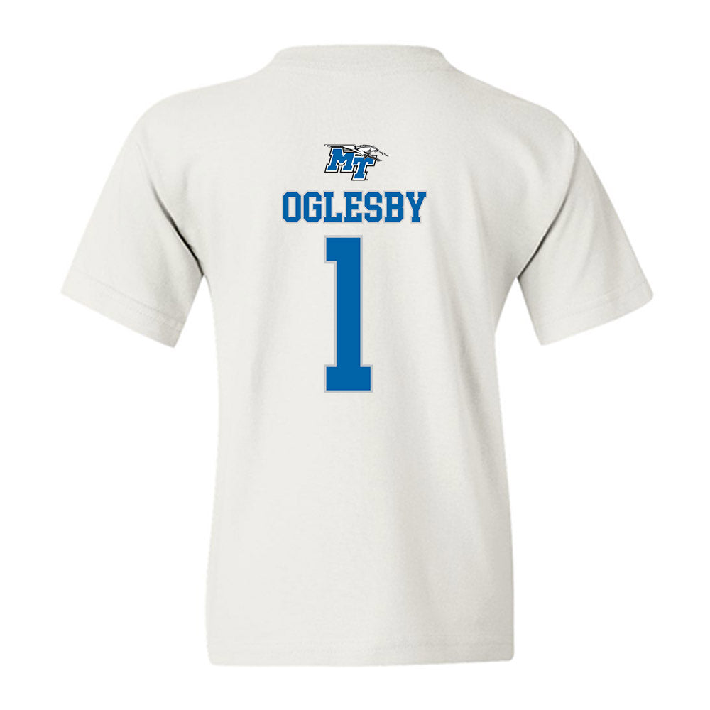 MTSU - NCAA Men's Basketball : Alec Oglesby - Replica Shersey Youth T-Shirt-1