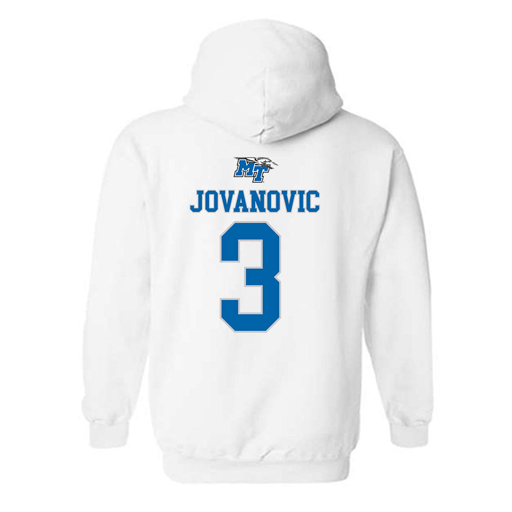 MTSU - NCAA Men's Basketball : Luka Jovanovic - Replica Shersey Hooded Sweatshirt-1
