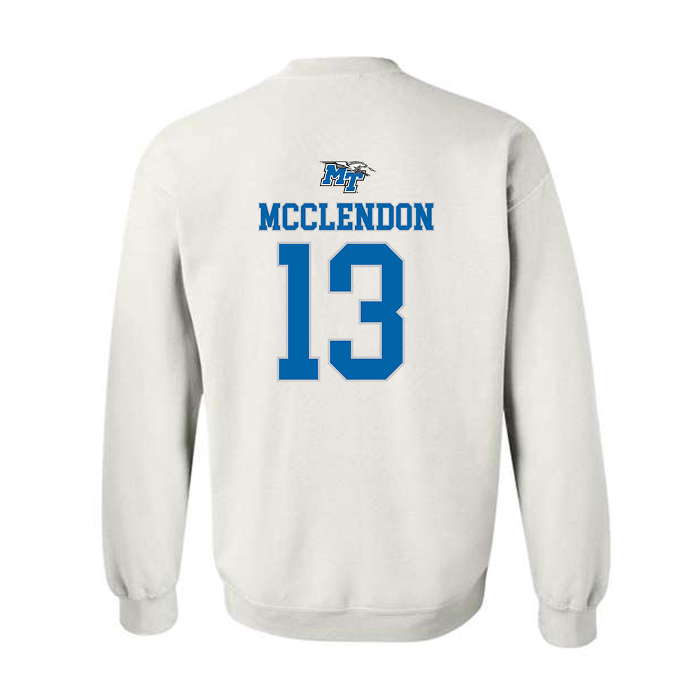 MTSU - NCAA Women's Basketball : Jenna McClendon - Replica Shersey Crewneck Sweatshirt-1