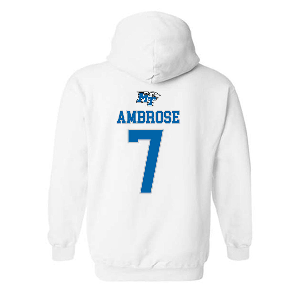 MTSU - NCAA Men's Basketball : Charvez Ambrose - Replica Shersey Hooded Sweatshirt-1