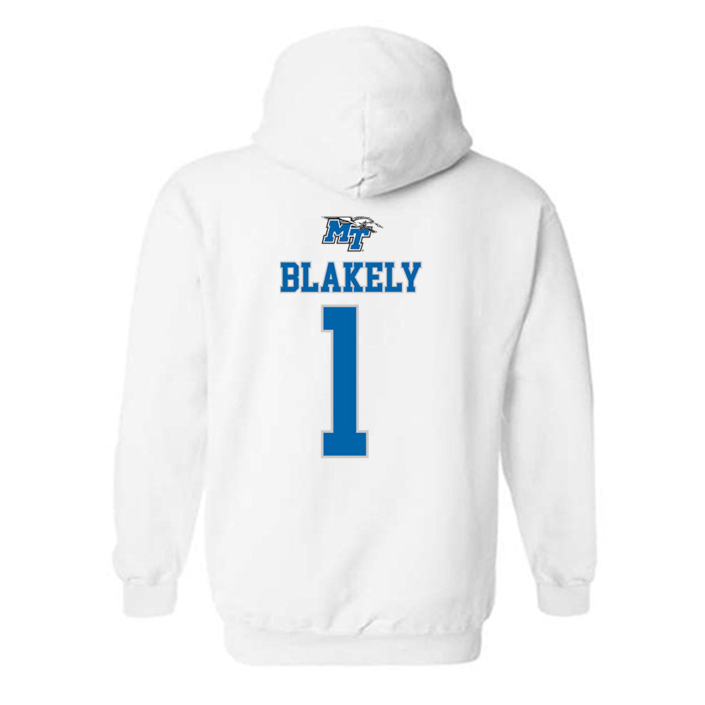 MTSU - NCAA Women's Basketball : Courtney Blakely - Replica Shersey Hooded Sweatshirt