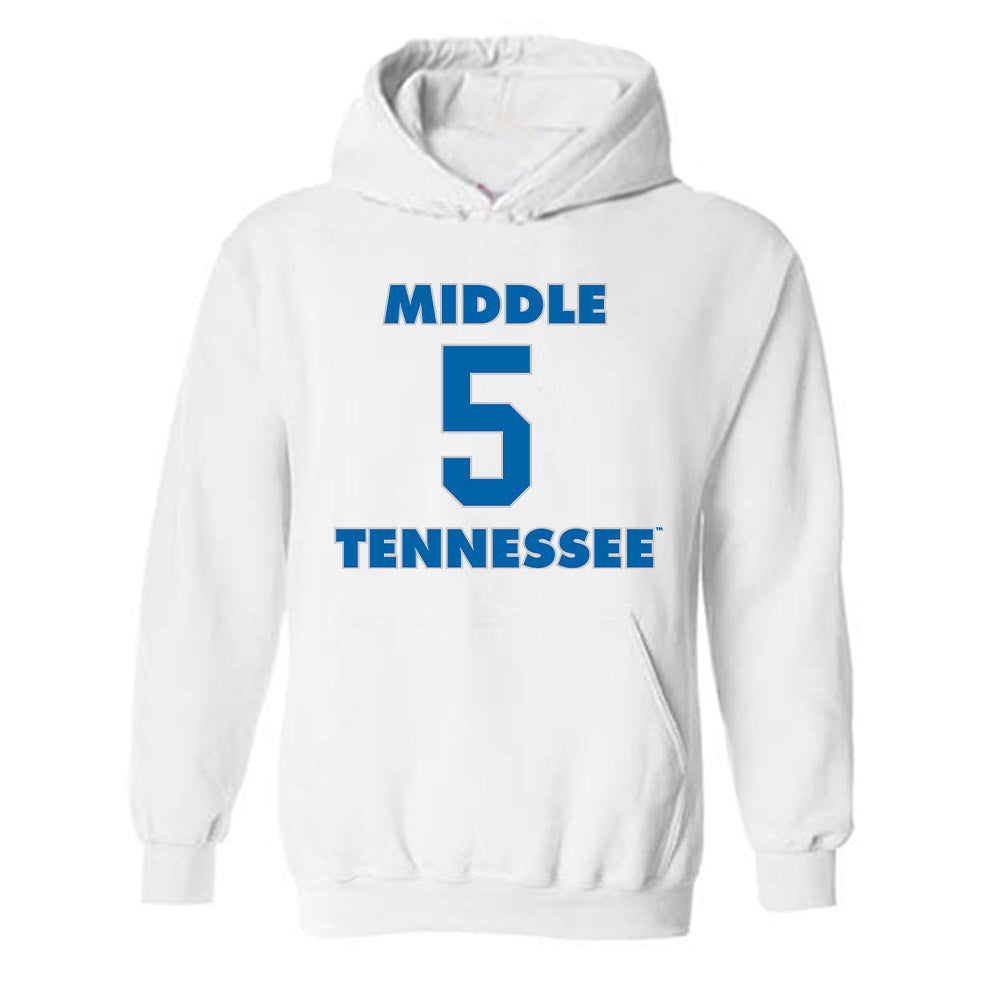 MTSU - NCAA Men's Basketball : Jarred Hall - Replica Shersey Hooded Sweatshirt