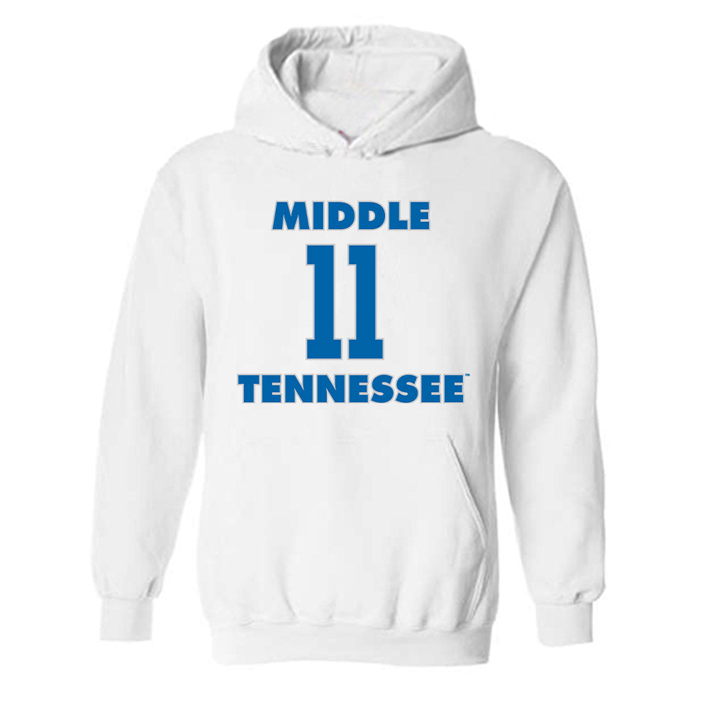 MTSU - NCAA Women's Basketball : Emily Monson - Replica Shersey Hooded Sweatshirt