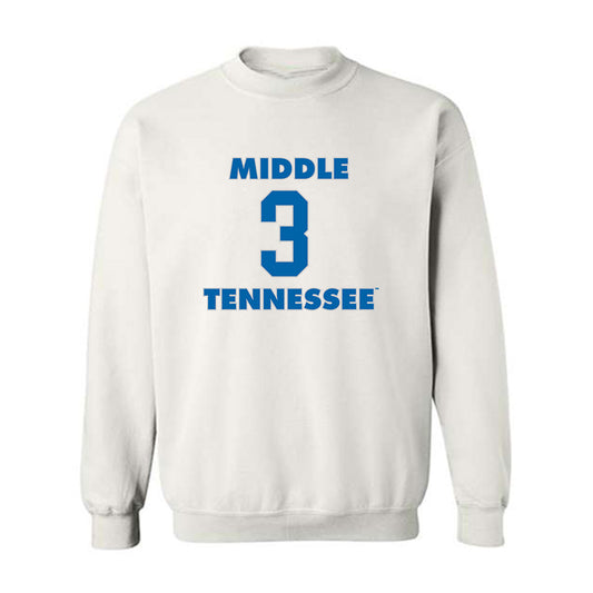 MTSU - NCAA Men's Basketball : Luka Jovanovic - Replica Shersey Crewneck Sweatshirt-0