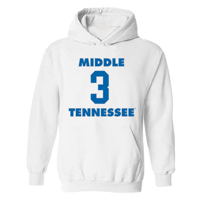 MTSU - NCAA Men's Basketball : Luka Jovanovic - Replica Shersey Hooded Sweatshirt-0