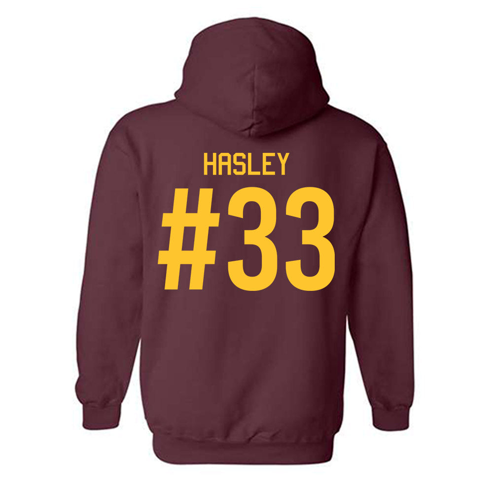 Arizona State - NCAA Men's Ice Hockey : Connor Hasley - Classic Shersey Hooded Sweatshirt-1