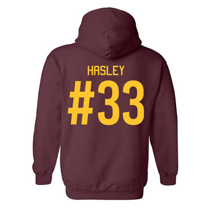 Arizona State - NCAA Men's Ice Hockey : Connor Hasley - Classic Shersey Hooded Sweatshirt-1