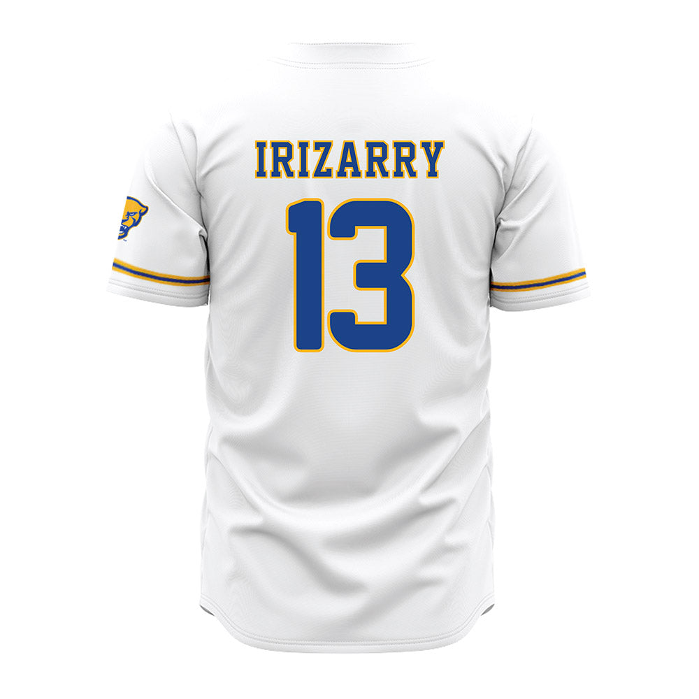 Pittsburgh - NCAA Baseball : Julian Irizarry - White Jersey-1