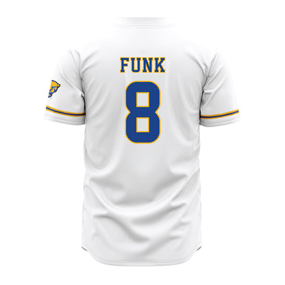 Pittsburgh - NCAA Baseball : CJ Funk - White Jersey