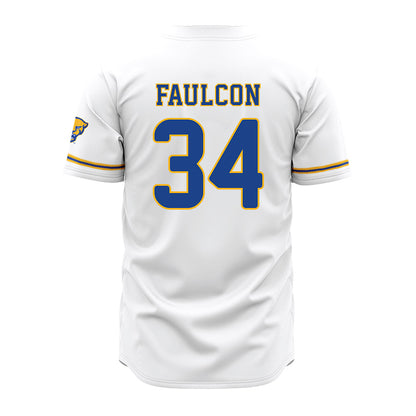 Pittsburgh - NCAA Baseball : Kayden Faulcon - White Jersey