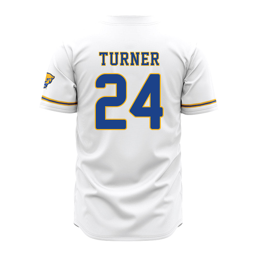 Pittsburgh - NCAA Baseball : Drew Turner - White Jersey-1