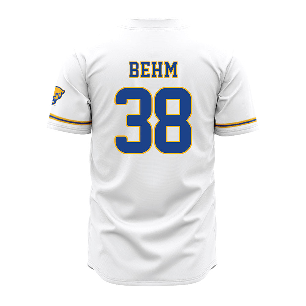 Pittsburgh - NCAA Baseball : Nolan Behm - White Jersey-1