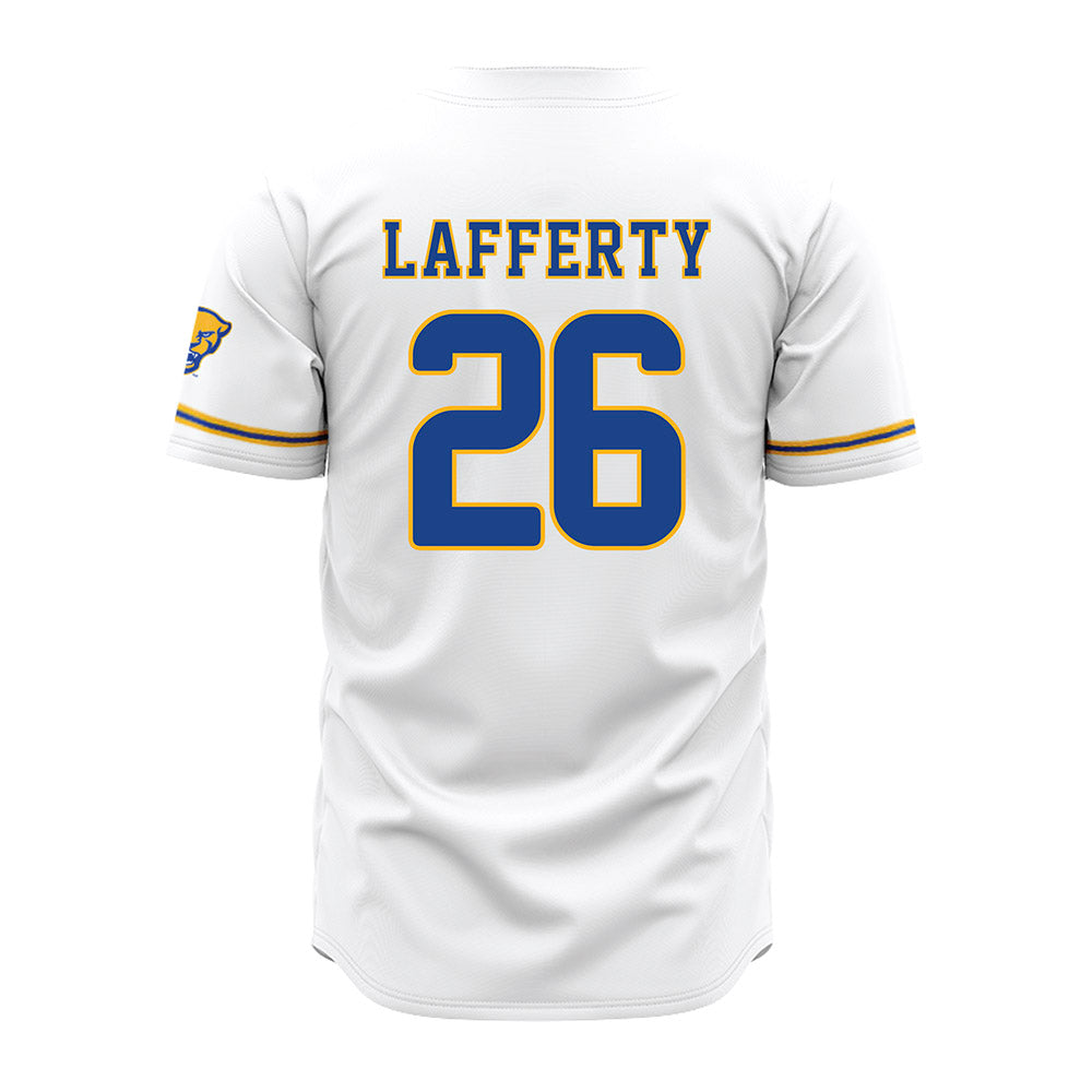 Pittsburgh - NCAA Baseball : Drew Lafferty - White Jersey-1