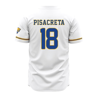 Pittsburgh - NCAA Baseball : Sebastian Pisacreta - White Jersey-1