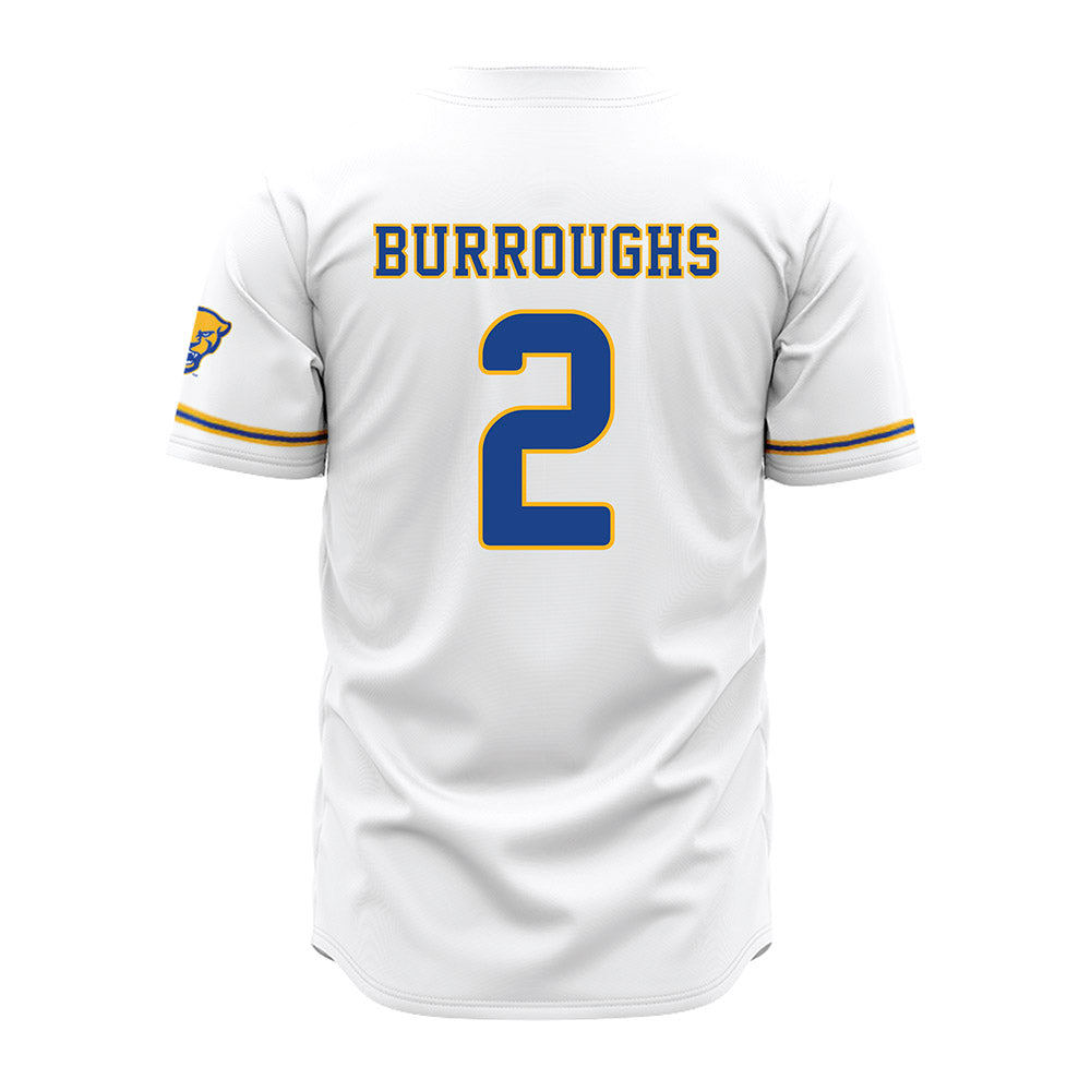 Pittsburgh - NCAA Baseball : Keeton Burroughs - White Jersey-1