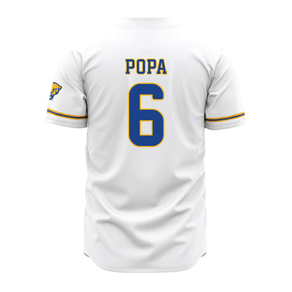 Pittsburgh - NCAA Baseball : Dom Popa - White Jersey