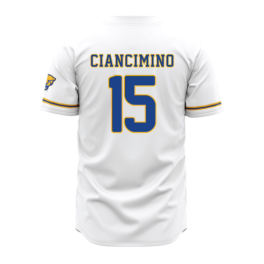 Pittsburgh - NCAA Baseball : joey ciancimino - White Jersey-1