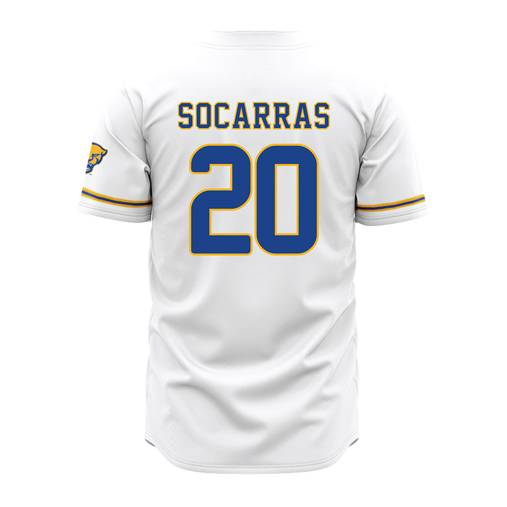 Pittsburgh - NCAA Baseball : Antonio Socarras - White Jersey-1