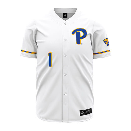 Pittsburgh - NCAA Baseball : Tyler Bischke - Baseball Jersey White