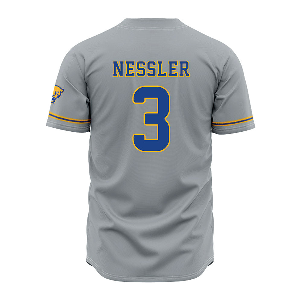 Pittsburgh - NCAA Baseball : AJ Nessler - Grey Jersey-1