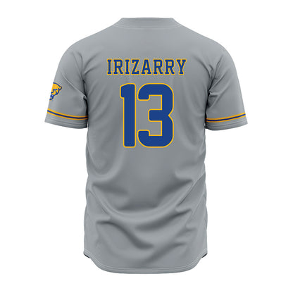 Pittsburgh - NCAA Baseball : Julian Irizarry - Grey Jersey-1