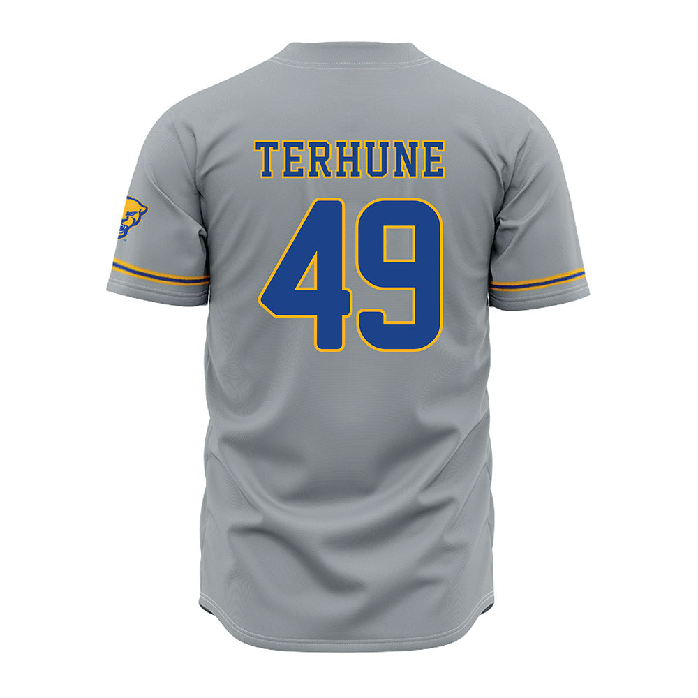 Pittsburgh - NCAA Baseball : Isaac Terhune - Grey Jersey-1