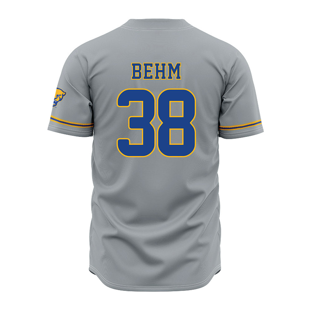 Pittsburgh - NCAA Baseball : Nolan Behm - Grey Jersey-1