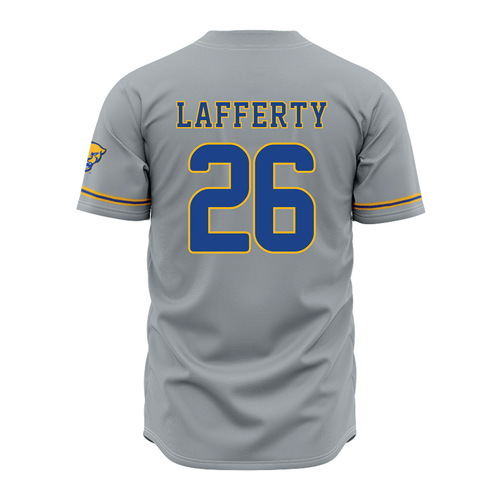 Pittsburgh - NCAA Baseball : Drew Lafferty - Grey Jersey-1