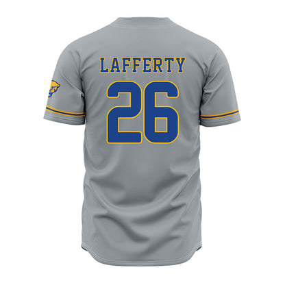 Pittsburgh - NCAA Baseball : Drew Lafferty - Grey Jersey-1