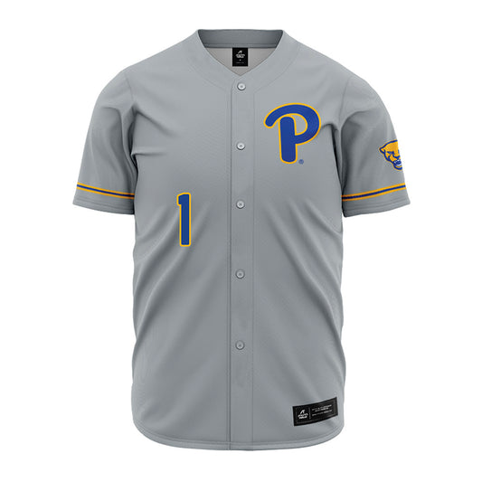 Pittsburgh - NCAA Baseball : Tyler Bischke - Baseball Jersey Grey