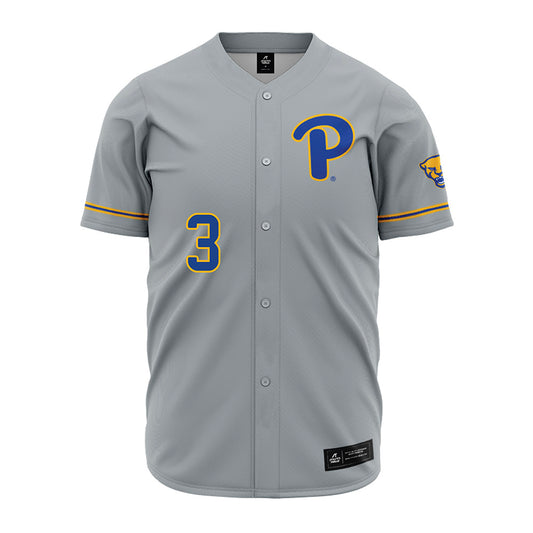 Pittsburgh - NCAA Baseball : AJ Nessler - Grey Jersey-0