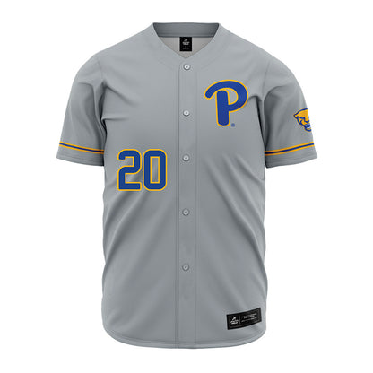 Pittsburgh - NCAA Baseball : Antonio Socarras - Grey Jersey-0