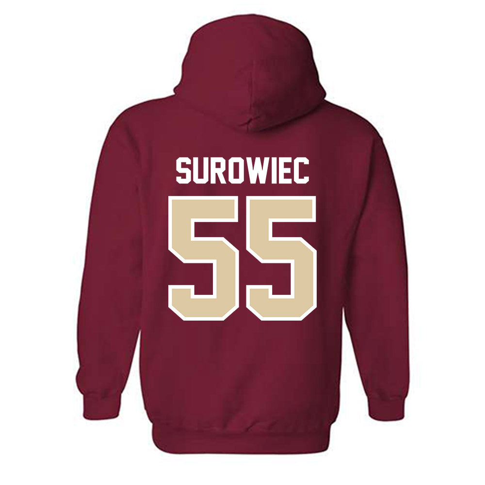 Boston College - NCAA Baseball : Daniel Surowiec - Hooded Sweatshirt Classic Shersey-1