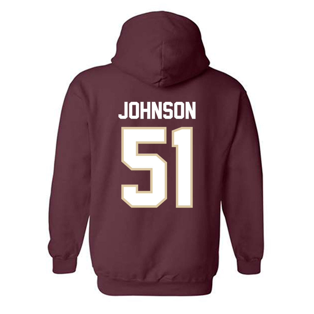 Boston College - NCAA Football : Amir Johnson - Classic Shersey Hooded Sweatshirt-1
