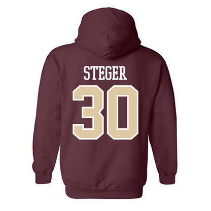 Boston College - NCAA Men's Basketball : Caleb Steger - Classic Shersey Hooded Sweatshirt-1