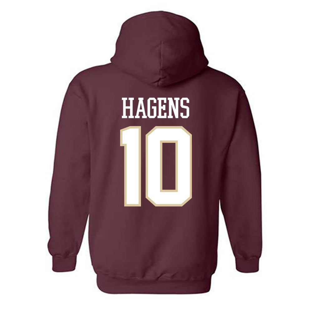 Boston College - NCAA Men's Ice Hockey : James Hagens - Classic Shersey Hooded Sweatshirt-1