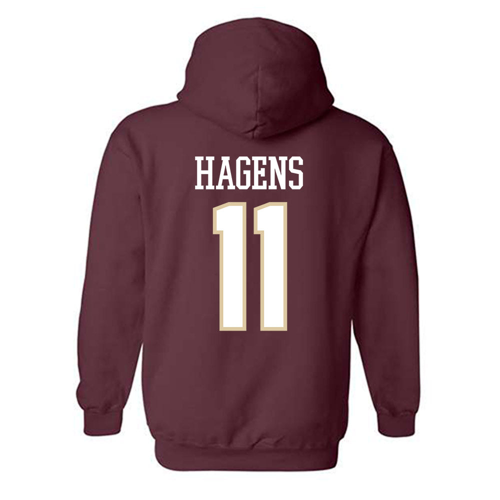 Boston College - NCAA Men's Ice Hockey : Michael Hagens - Classic Shersey Hooded Sweatshirt-1