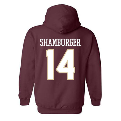 Boston College - NCAA Men's Ice Hockey : Gentry Shamburger - Classic Shersey Hooded Sweatshirt-1