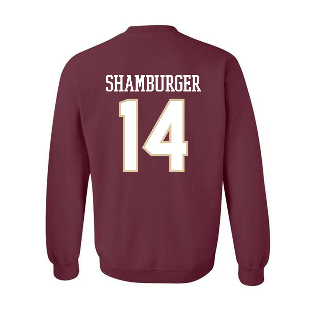 Boston College - NCAA Men's Ice Hockey : Gentry Shamburger - Classic Shersey Crewneck Sweatshirt-1