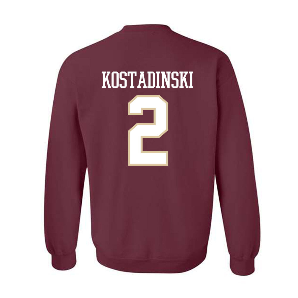 Boston College - NCAA Men's Ice Hockey : Kristian Kostadinski - Classic Shersey Crewneck Sweatshirt-1