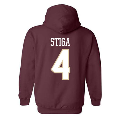 Boston College - NCAA Men's Ice Hockey : Teddy Stiga - Hooded Sweatshirt