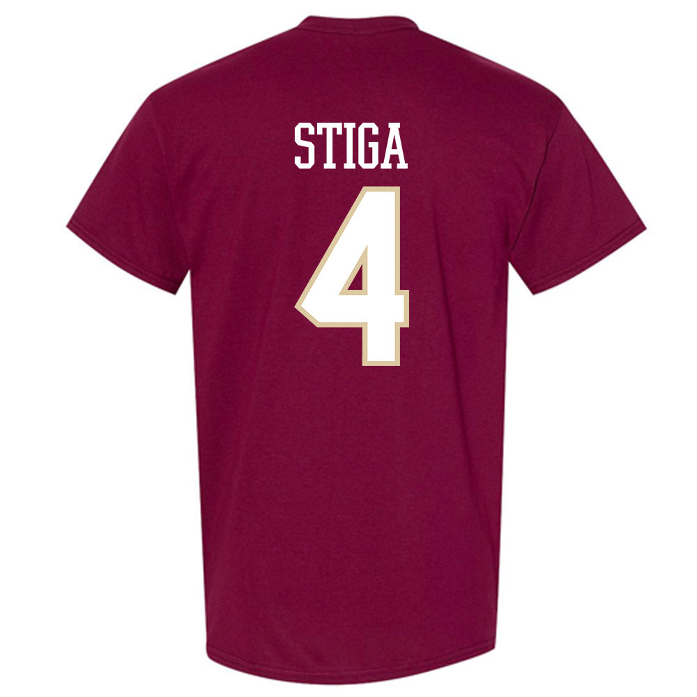 Boston College - NCAA Men's Ice Hockey : Teddy Stiga - T-Shirt