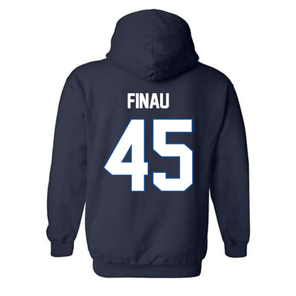BYU - NCAA Football : Lucky Finau - Classic Shersey Hooded Sweatshirt-1