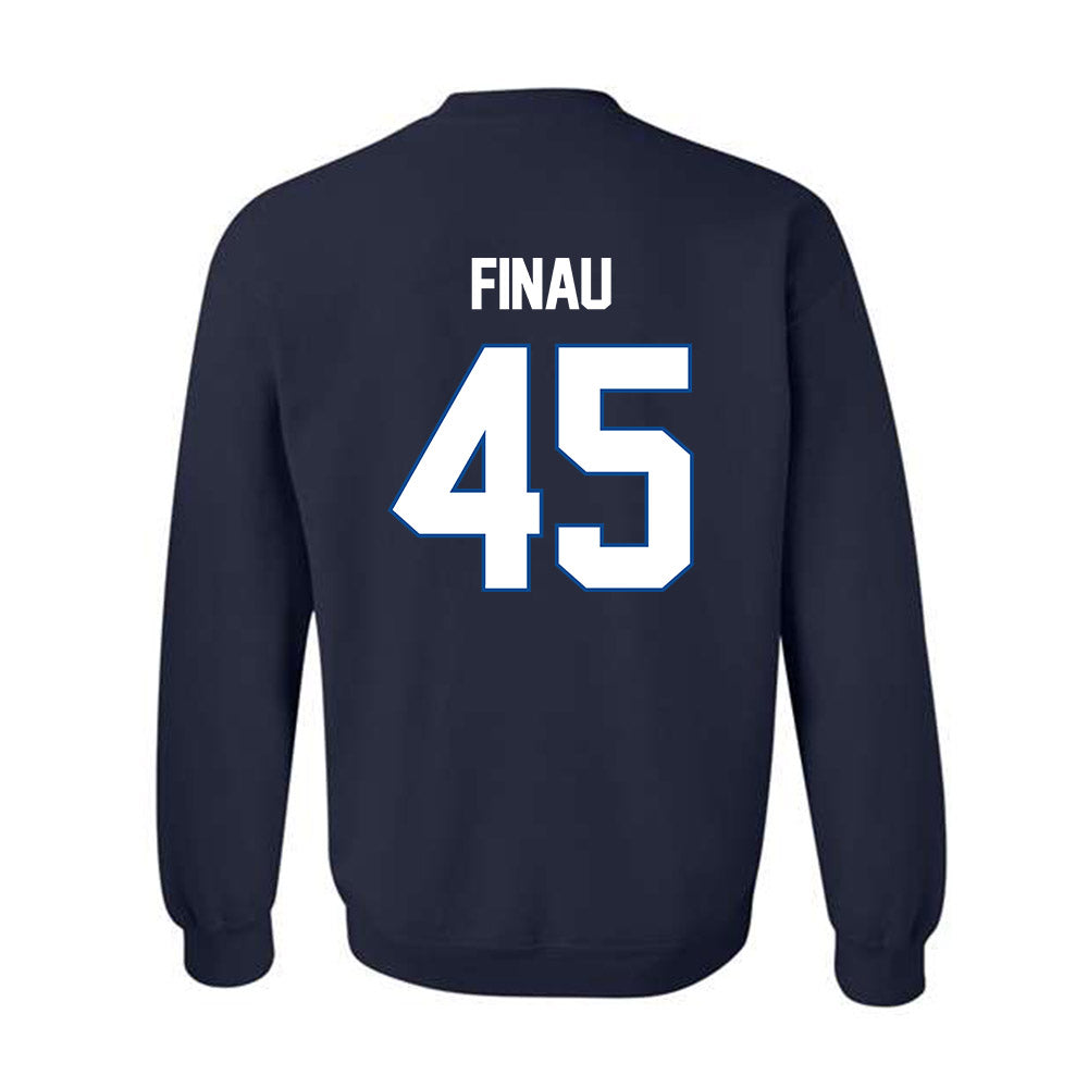 BYU - NCAA Football : Lucky Finau - Classic Shersey Crewneck Sweatshirt-1