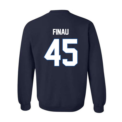 BYU - NCAA Football : Lucky Finau - Classic Shersey Crewneck Sweatshirt-1