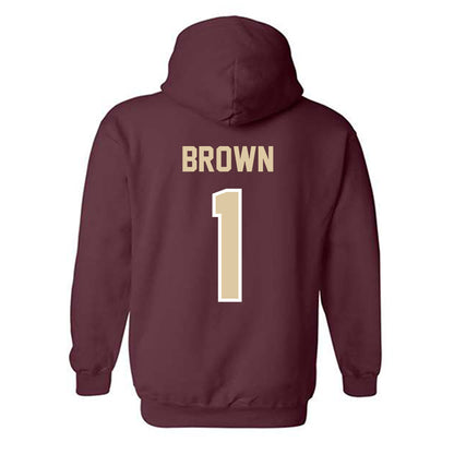 Boston College - NCAA Men's Basketball : Dion Brown - Classic Shersey Hooded Sweatshirt-1